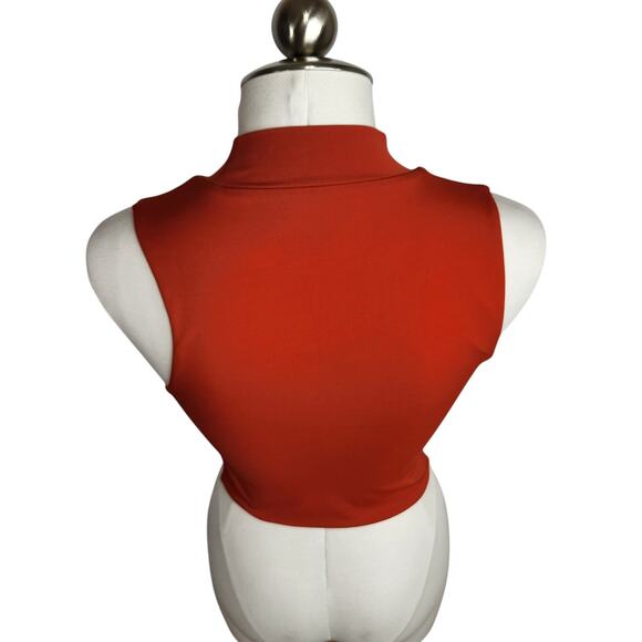 Babaton Aritzia Contour Mockneck‎ Tank Flambeau Red Orange Women's Small - Picture 3 of 7